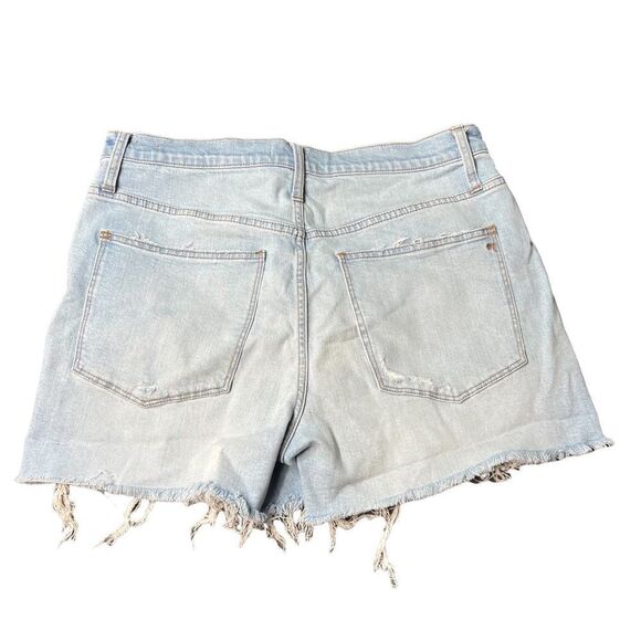 Madewell Light Wash Distressed Denim Shorts - Picture 2 of 13
